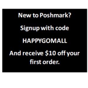 $10 coupon off first Poshmark order